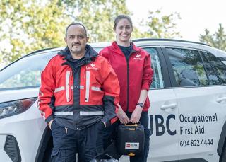 First aid staff on campus