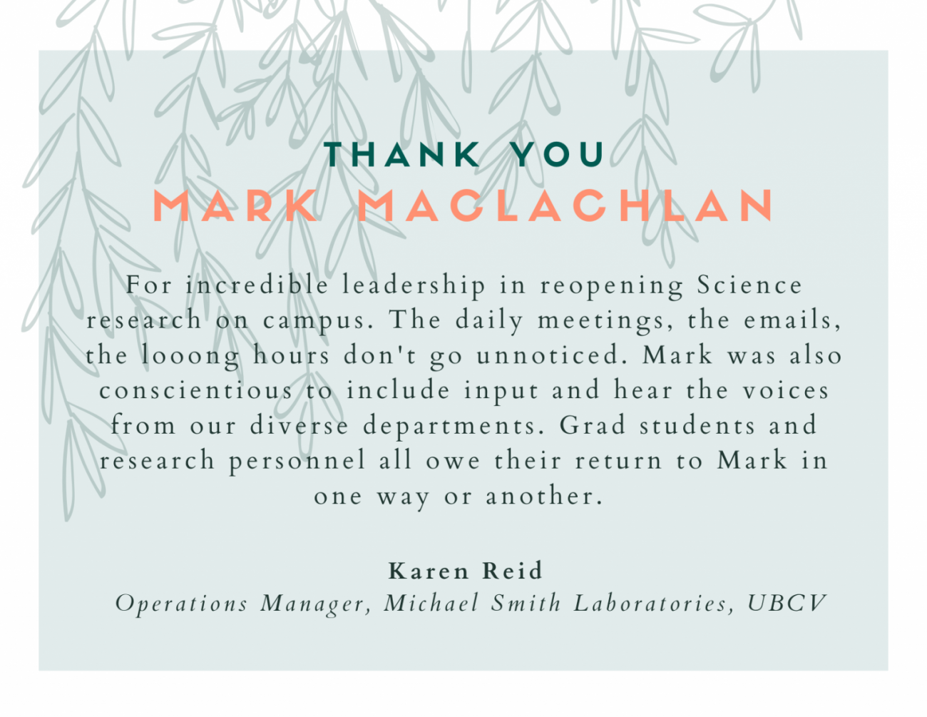 Read all the thank you messages to faculty and staff | UBC Today