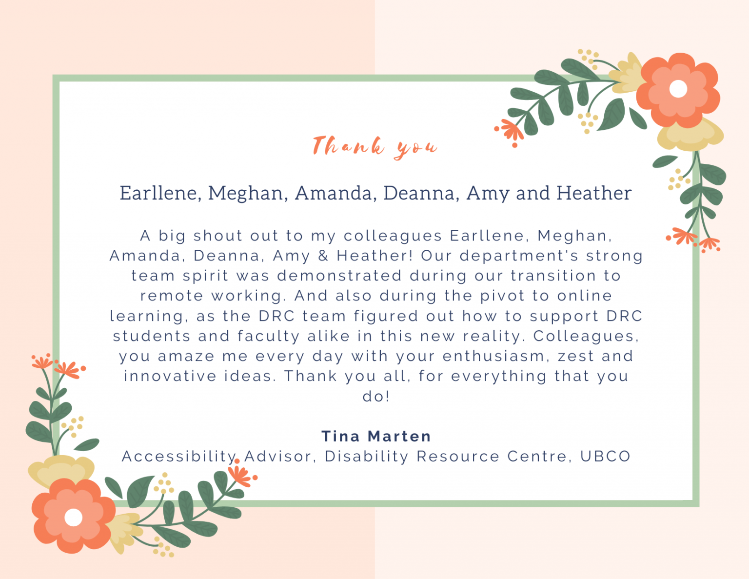 Read All The Thank You Messages To Faculty And Staff | UBC Today