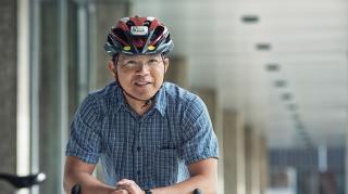 Photo of Patrick Leung on his bike