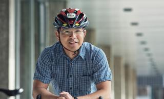 Photo of Patrick Leung on his bike