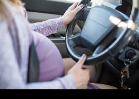 Pregnant woman driving