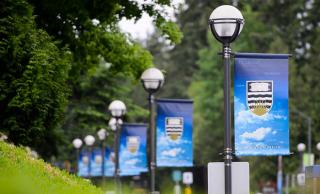 Graduation flags at UBC