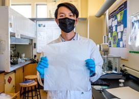 Researcher working with plastic that behaves like plastic—but is biodegradable